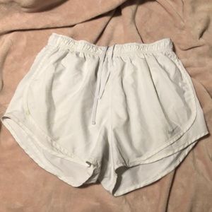 white nike shorts